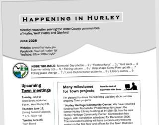 NEW: June 2026 issue of 'Happening in Hurley' newsletter