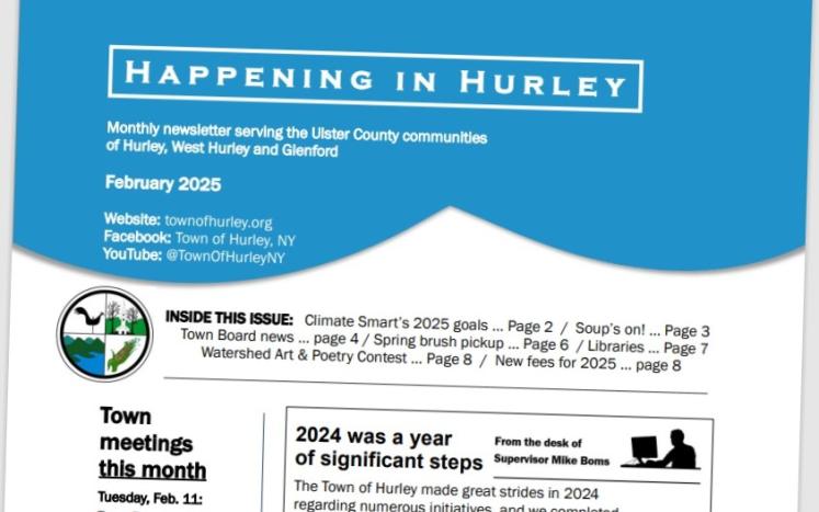 NEW: February issue of ‘Happening in Hurley’ newsletter